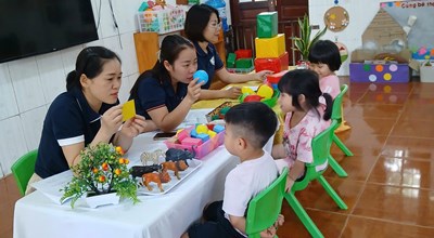 TRƯỜNG MẦM NON HỢP THANH TỔ CHỨC KHẢO SÁT, ĐÁNH GIÁ TRẺ CUỐI NĂM HỌC 2025-2026