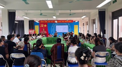 TRƯỜNG MẦM NON MỸ ĐỨC B TỔ CHỨC HỌP PHỤ HUYNH TOÀN TRƯỜNG