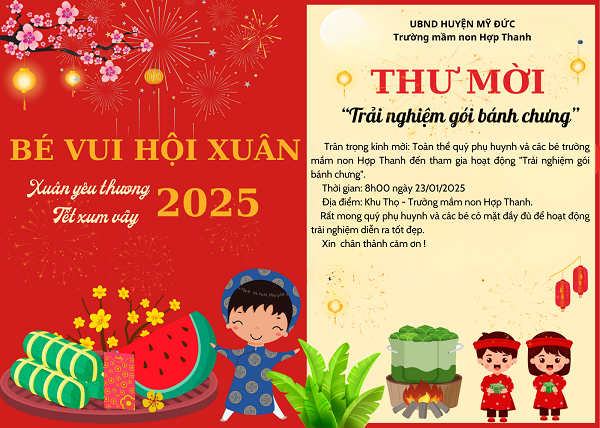 Hoạt động trải nghiệm Gói bánh chưng năm học 2024 -2025