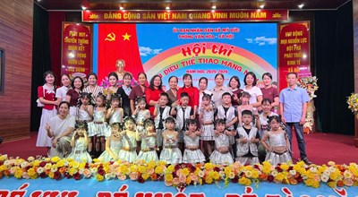 HỘI THI VŨ ĐIỆU THỂ THAO MĂNG NON XÃ MỸ ĐỨC