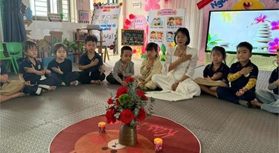 HĐ Thiền của các bạn 5 tuổi A2