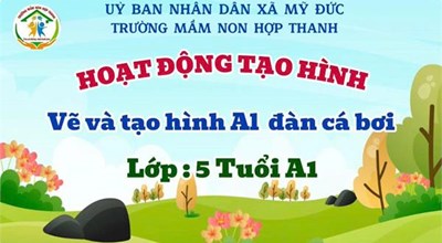 Vẽ và tạo hình AL đàn cá bơi lớp 5TA1
